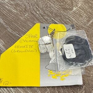 Hematite and Clear Crystal Charm Set